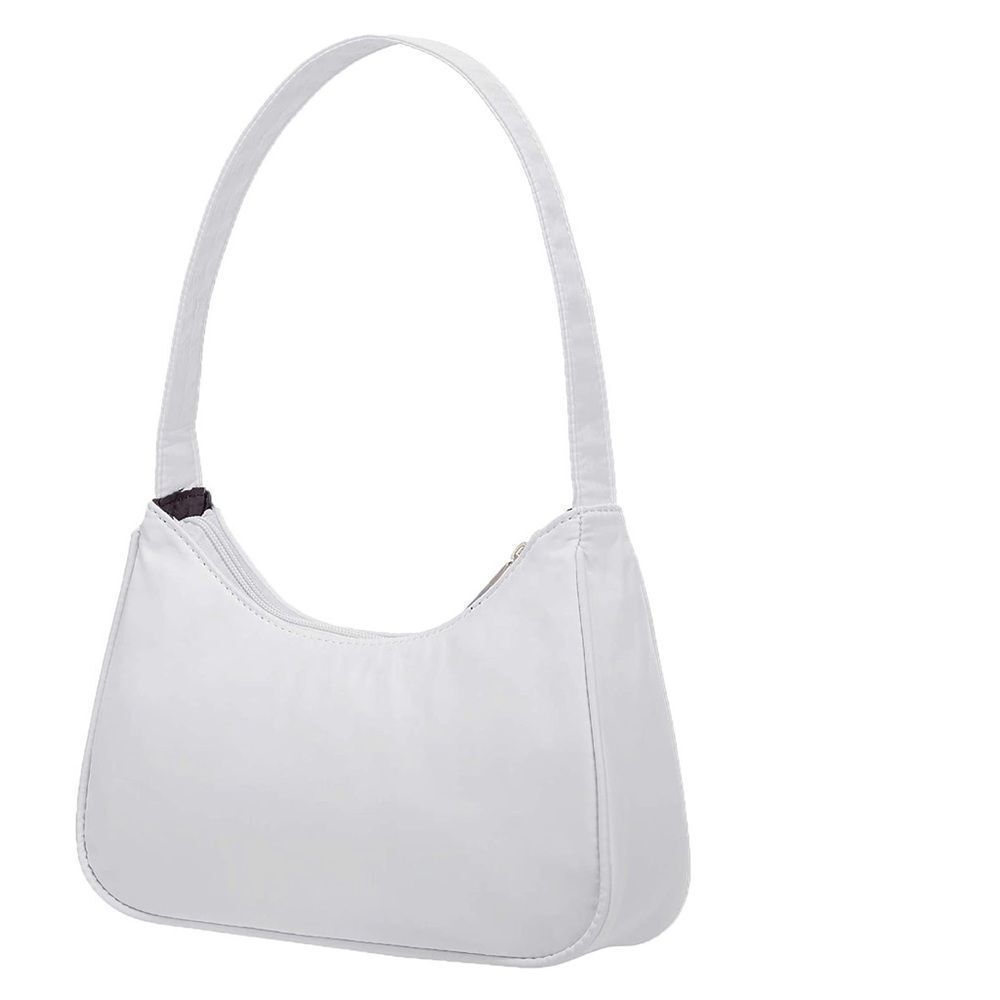 NWT 90’s Mini Handbag Nylon Purse - White